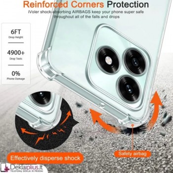 Silikoninis - Anti shock dėklas - su kameros apsauga - skaidrus (Huawei Honor X5C Plus) Silikoninis - Anti shock dėklas - su kameros apsauga - skaidrus (Huawei Honor X5C Plus)